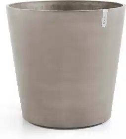 Intratuin Ecopots bloempot Amsterdam Wheels taupe D 60 H 56 cm aanbieding
