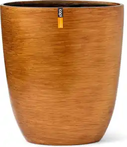 Intratuin Capi Europe plantenbak Retro goud 32,3 x 14,2 x 36,6 cm aanbieding