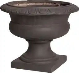 Intratuin Intratuin Franse vaas op voet Klassiek zwart 70 x 70 x 53 cm aanbieding