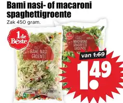 Dirk Bami nasi of macaroni spaghettigroente aanbieding