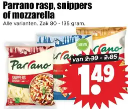 Dirk Parrano rasp, snippers of mozzarella aanbieding