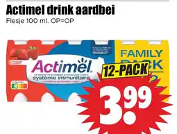 Dirk Actimel drink aardbei aanbieding