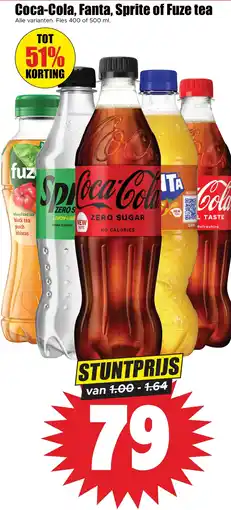 Dirk Coca-Cola, Fanta, Sprite of Fuze tea aanbieding