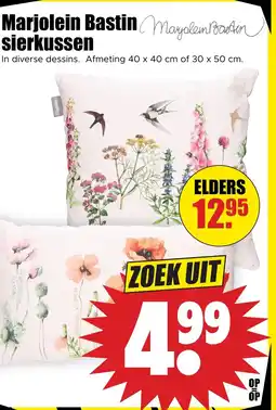 Dirk Marjolein Bastin sierkussen aanbieding
