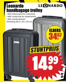 Dirk Leonardo handbagage trolley aanbieding