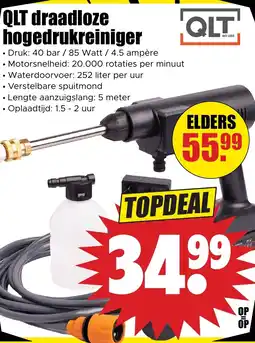 Dirk QLT draadloze hogedrukreiniger aanbieding