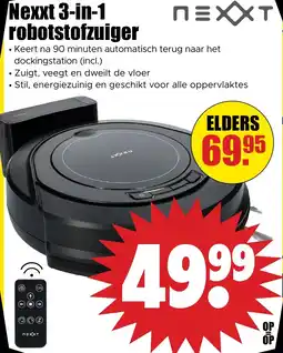 Dirk Nexxt 3 in 1 robotstofzuiger aanbieding