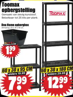 Dirk Toomax opbergstelling aanbieding