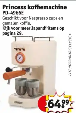 Kruidvat Princess koffiemachine PD-4966E aanbieding