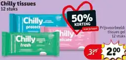 Kruidvat Chilly tissues aanbieding