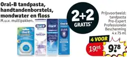 Kruidvat Oral-B tandpasta, handtandenborstels, mondwater en floss aanbieding