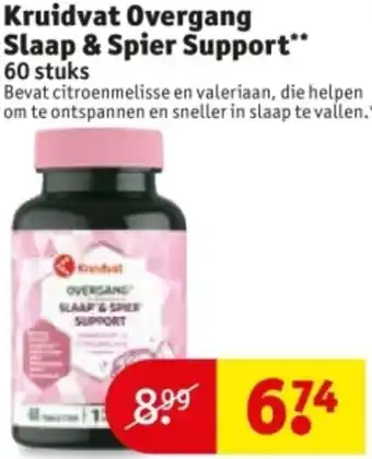 Kruidvat Kruidvat Overgang Slaap & Spier Support aanbieding