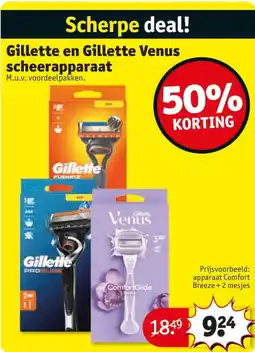 Kruidvat Gillette en Gillette Venus scheerapparaat aanbieding