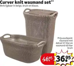 Kruidvat Curver knit wasmand set aanbieding