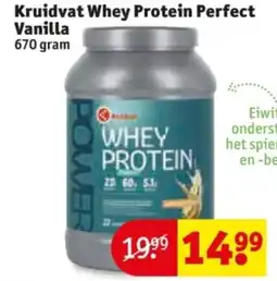 Kruidvat Kruidvat Whey Protein Perfect Vanilla aanbieding