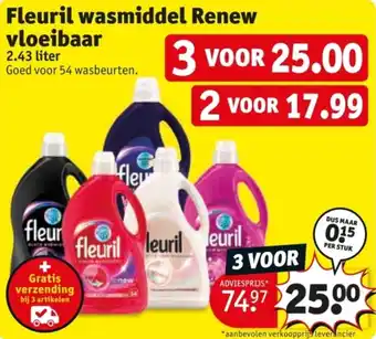 Kruidvat Fleuril wasmiddel Renew vloeibaar aanbieding