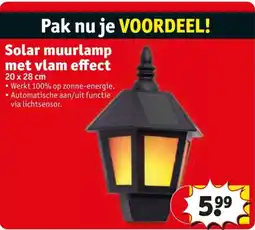 Kruidvat Solar muurlamp met vlam effect aanbieding