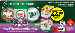Kruidvat Dreft vaatwascapsules Platinum en Miracle Gigapack aanbieding