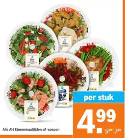 Albert Heijn Alle AH Stoommaaltijden of soepen aanbieding