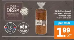 Albert Heijn AH Bakkersbrood OerDesem Allinson volkoren heel aanbieding