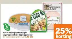 Albert Heijn Alle A merk plantaardig of vegetarisch broodbeleg gekoeld aanbieding