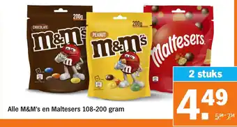 Albert Heijn Alle M&M's en Maltesers aanbieding