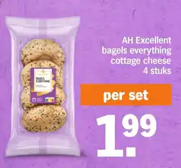 Albert Heijn AH Excellent bagels alles cottage cheese aanbieding