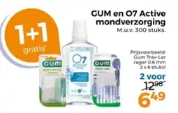 Trekpleister GUM en 07 Active mondverzorging aanbieding