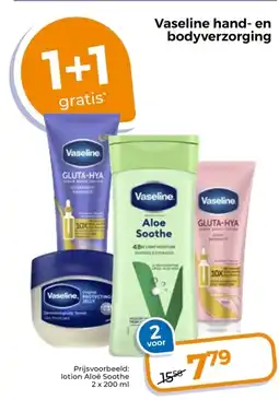 Trekpleister Vaseline hand en bodyverzorging aanbieding