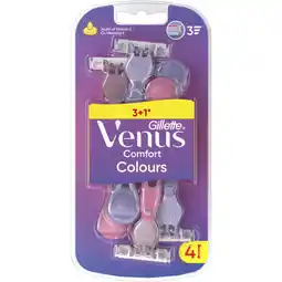 Albert Heijn Gillette Venus Comfort colours 3+1 scheermesjes aanbieding