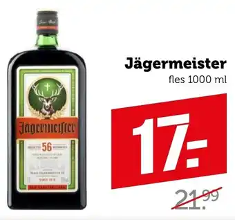 Coop Jagermeister 1000ml aanbieding