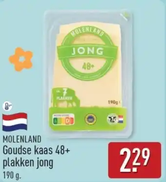 ALDI Molenland Goudse kaas 48+ Plakken Jong aanbieding