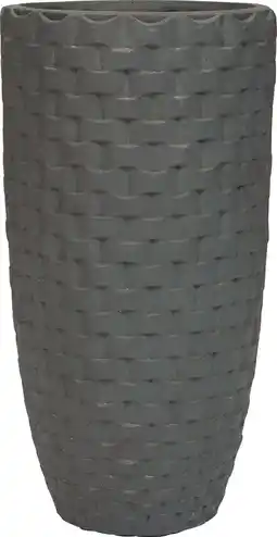 Intratuin Intratuin bloempot Wicker antraciet D 41 H 75 cm aanbieding