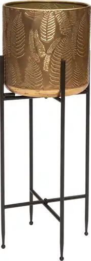 Intratuin Intratuin bloempot op poten Vita goud D 23 H 65,5 cm aanbieding