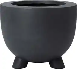 Intratuin Intratuin bloempot op poten Anna grijs D 68,5 H 54 cm aanbieding