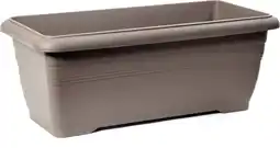 Intratuin Mega Collections balkonbak Linea taupe 100 x 45 x 35 cm aanbieding