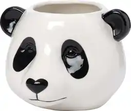 Intratuin Intratuin bloempot Tom panda wit 13,5 x 12,5 x 9,7 cm aanbieding