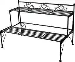 Intratuin Mega Collections plantenstandaard Luto zwart 72 x 39 x 47 cm aanbieding