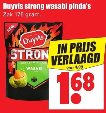 Dirk Duyvis strong wasabi pinda's 175g aanbieding