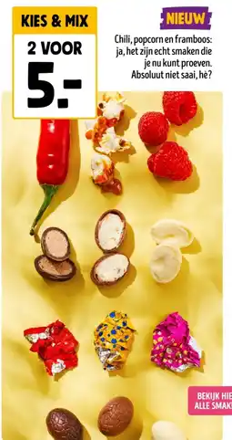 Jumbo Chili, popcorn en framboos: ja, het zijn echt smaken die je nu kunt proeven. aanbieding