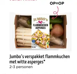 Jumbo Jumbo's verspakket flammkuchen met witte asperges aanbieding