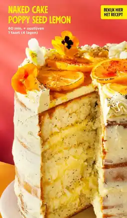 Jumbo Naked cake poppy seed lemon aanbieding