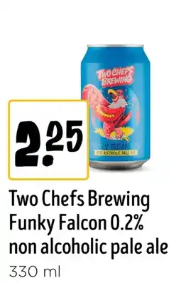 Jumbo Two Chefs Brewing Funky Falcon 0.2% non alcoholic pale ale aanbieding