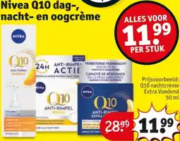 Kruidvat Nivea Q10 dag, nacht en oogcrème aanbieding