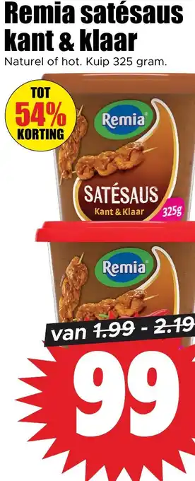 Dirk Remia satésaus kant & klaar aanbieding