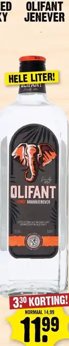 Dirk Olifant jenever aanbieding