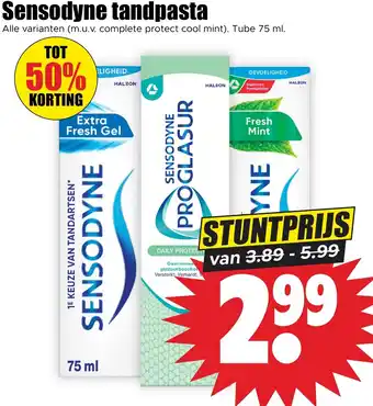 Dirk Sensodyne tandpasta aanbieding