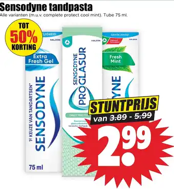 Dirk Sensodyne tandpasta aanbieding