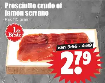 Dirk Prosciutto crudo of jamon serrano aanbieding