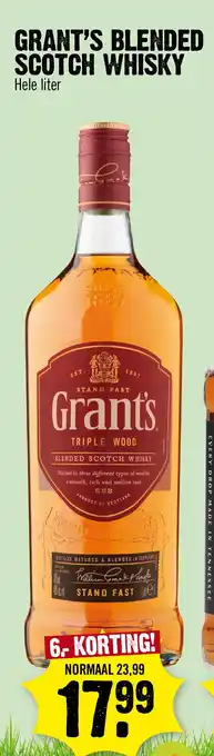 Super Dirck 3 Grant's blended scotch whisky aanbieding